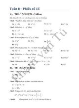 Toán 8  Phiếu bài tập số 15